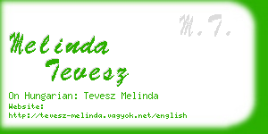 melinda tevesz business card